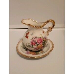 Royal Crown Porcelain Creamer And Saucer